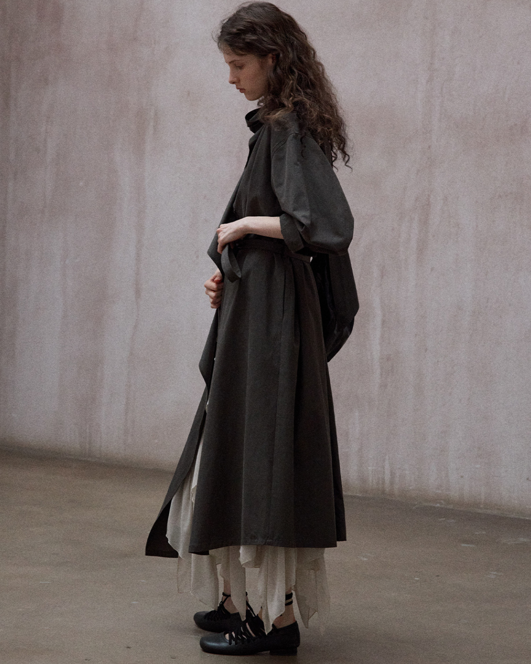 アシンメトリーフロウストラップワンピース 10340