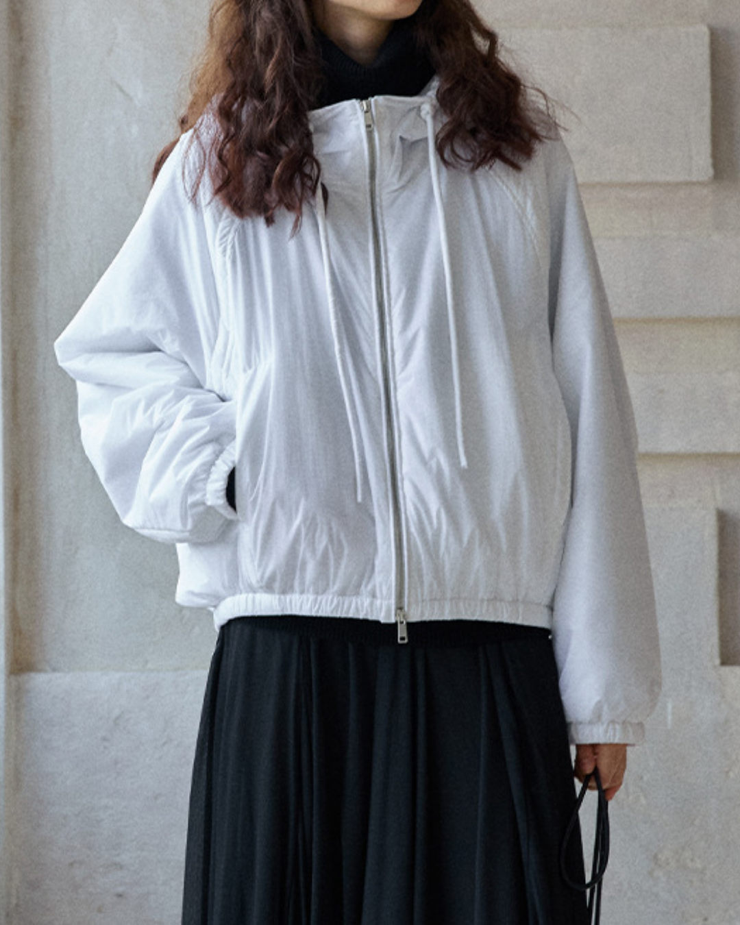 ミディフーディーカジュアルジャケット 10194