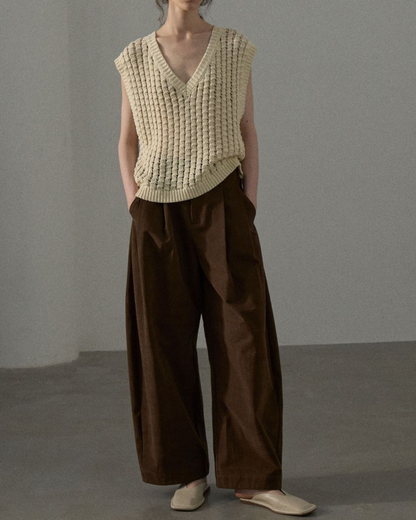 ハイウエストタックカジュアルパンツ 10229