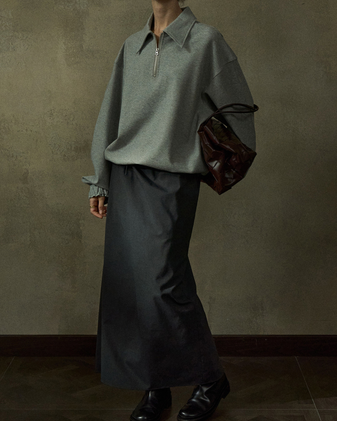 バックスリットドロストスカート 10220