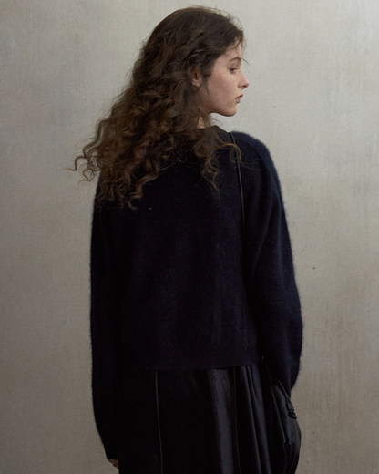 シャープショートニットカーディガン 10497