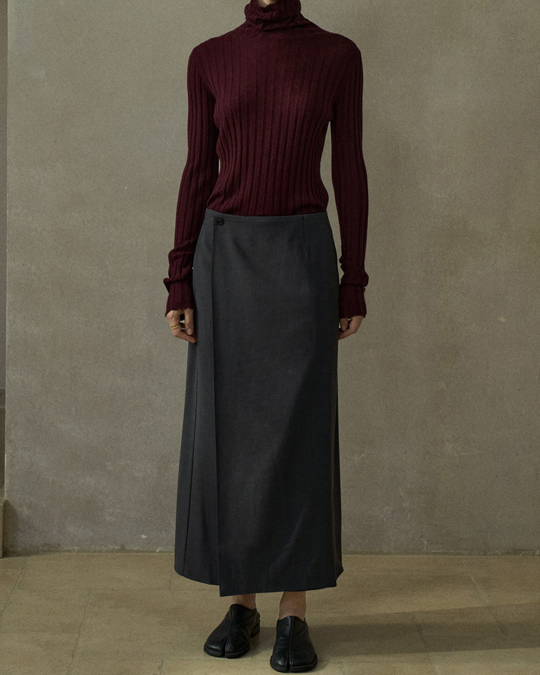 バックスリットラップロングスカート 10203