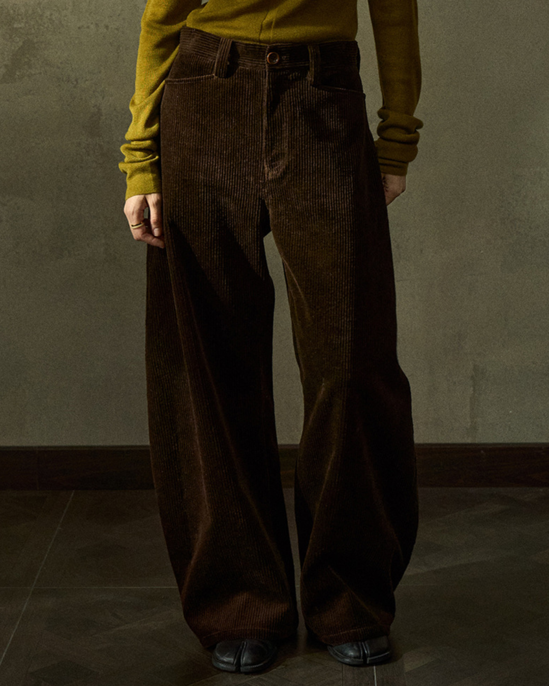 ハイウエストコーデュロイカーブパンツ 10205