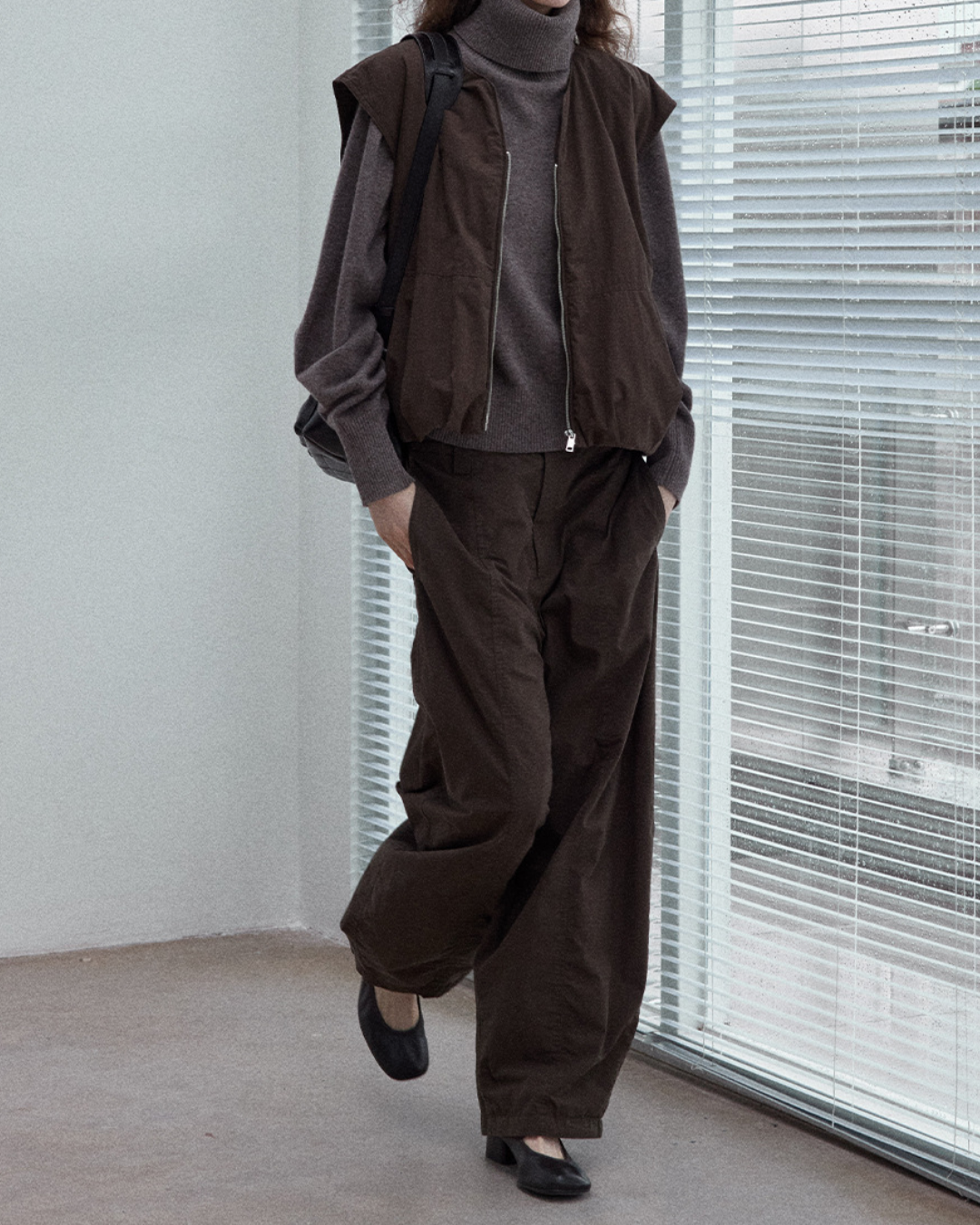 レイヤードジッパーベスト 10181