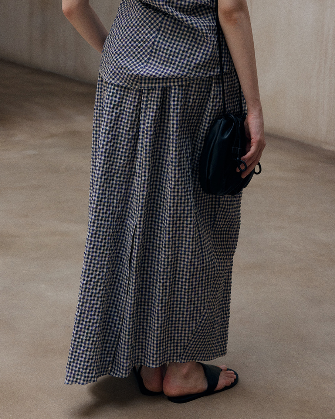 カーブフォルムチェックスカート 10506