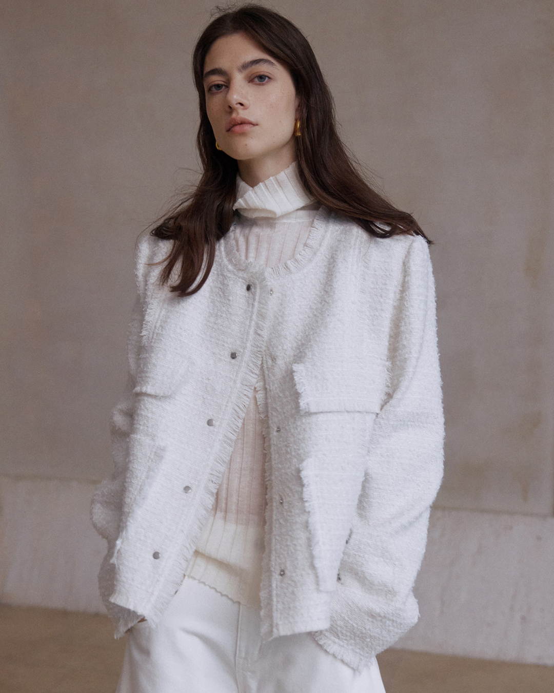 モードフリンジツイードジャケット 10413