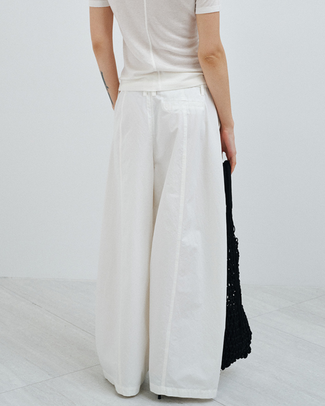 フィックスポイントタイウエストワイドパンツ 10583