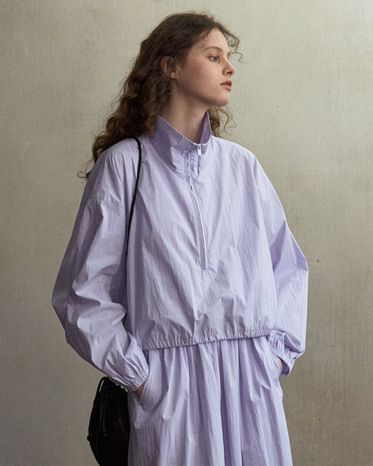 ディストーションハイネックジップアップブルゾン 10545