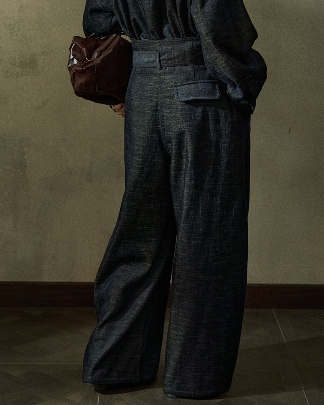 ツーカラーストラップカジュアルパンツ 10222