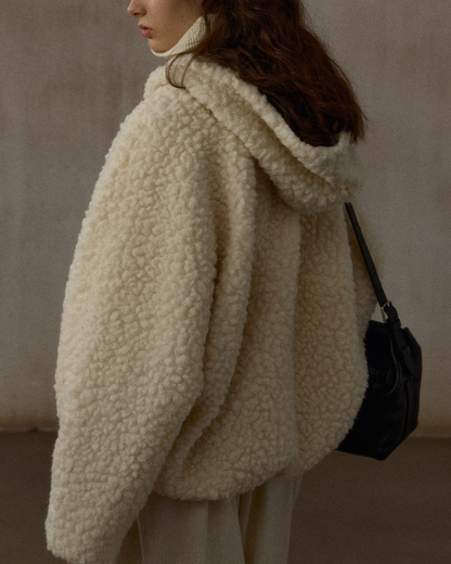 フーディーボアオーバージャケット 10326