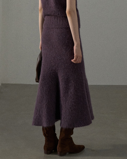 フローヘムシェイプテールニットスカート 10431