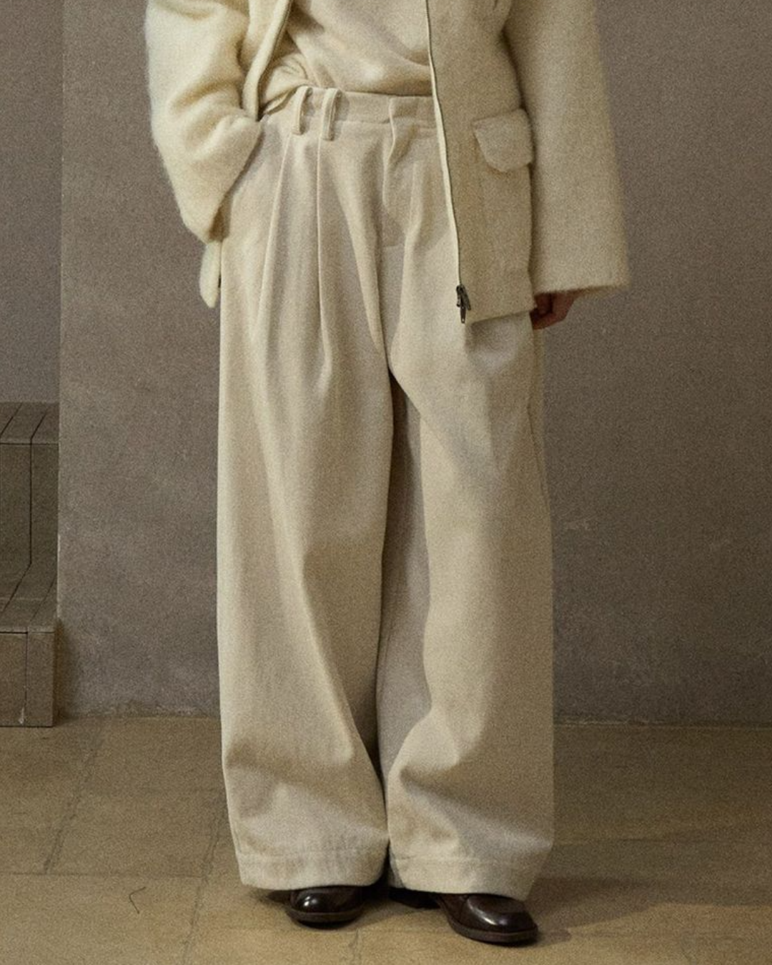 ハイウエストプリーツカーブパンツ 10224