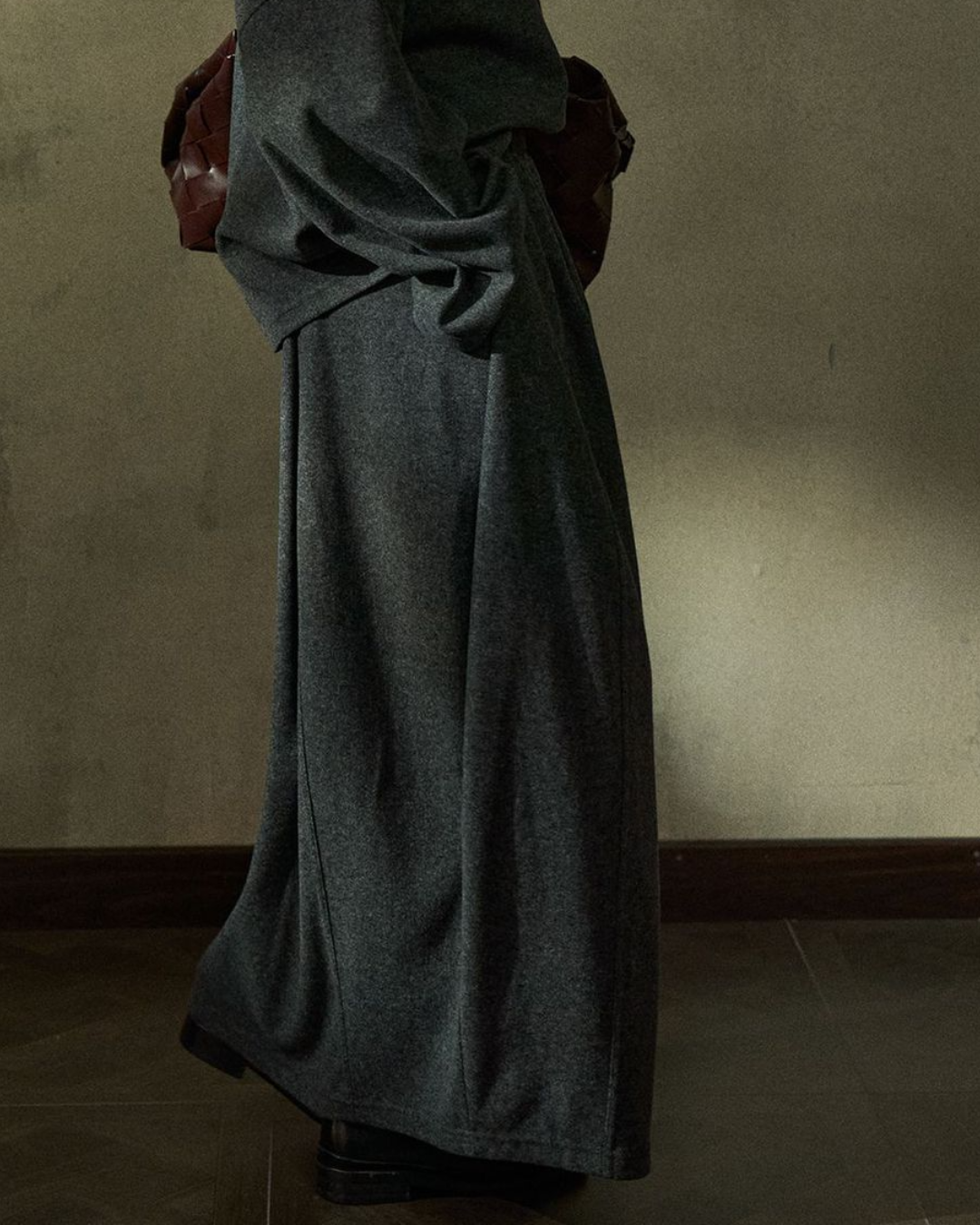 ウエストゴムロングルーズスカート 10215