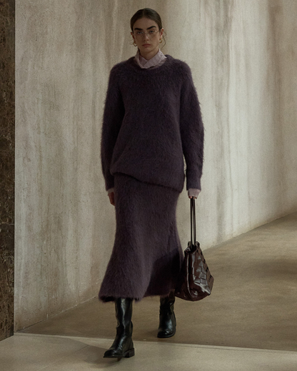 アシンメトリーフィッシュニットスカート 10402