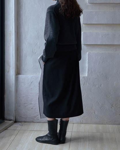 イレギュラーラップロングスカート 10184