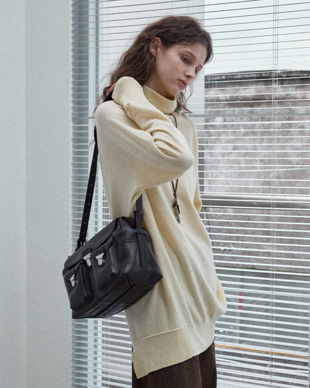 タートルネックロングニットプルオーバー 10149