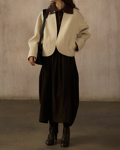 ノーカラーショートジャケット 10245