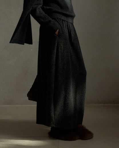 スリットロングニットスカート 10487