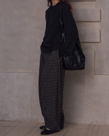 ウエストシャーリングチェック柄パンツ 10180