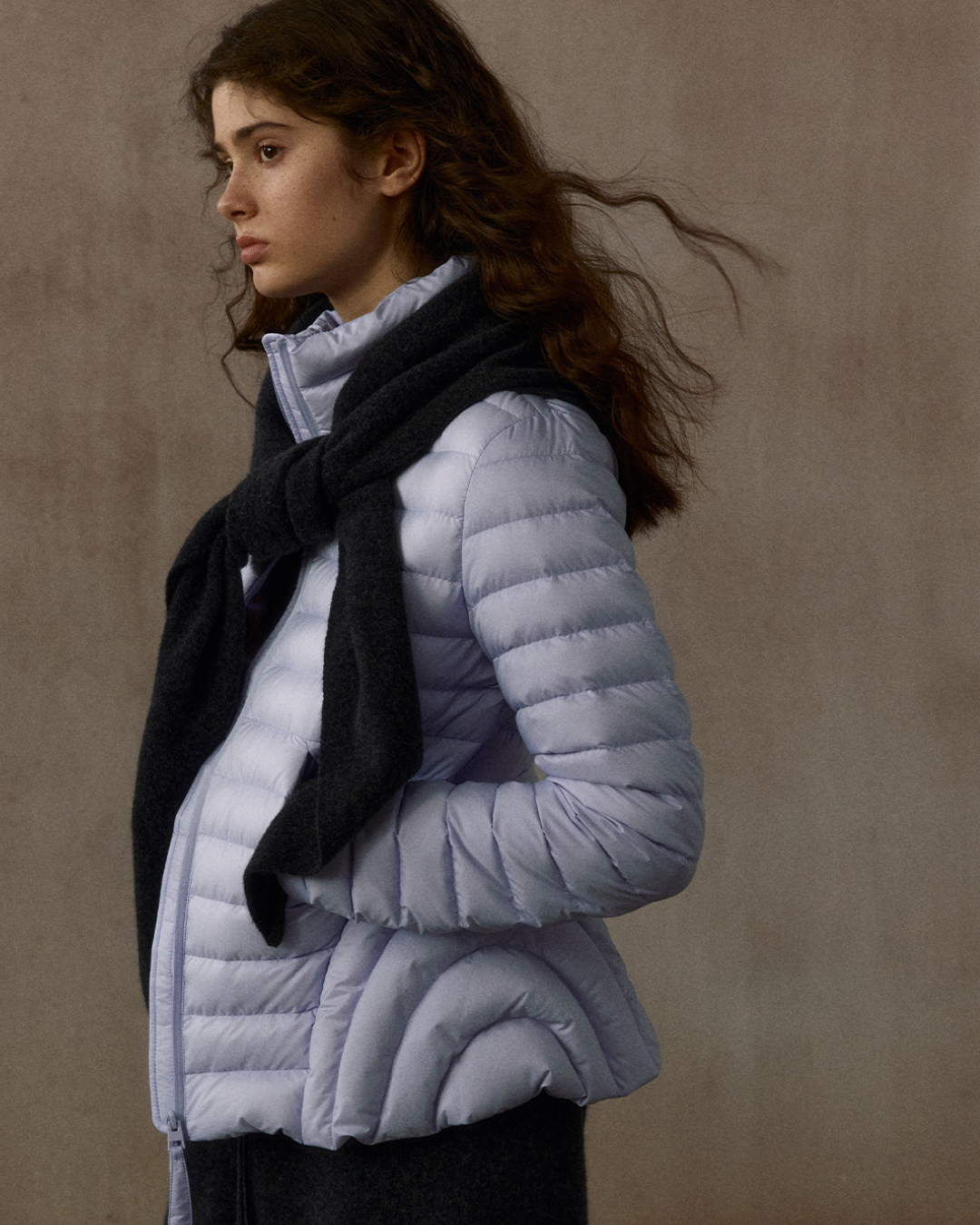 スタンドカラーショートスリムコート 10305