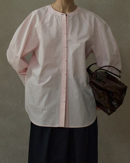 ノーカラーオーバーシャツ 10208