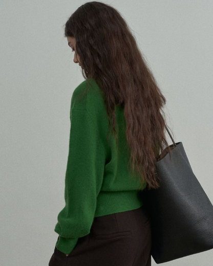 ツーウェイハイネックウォームニットカーディガン 10341