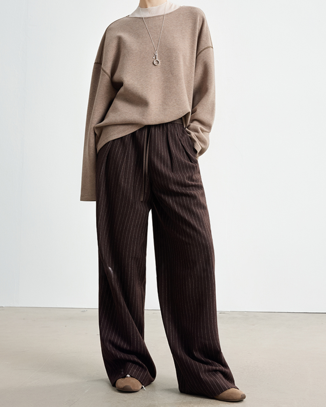 ドローストリングストライプパンツ 10337