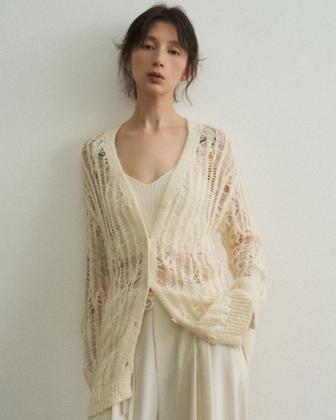 シャープラインメッシュカーディガン 10471