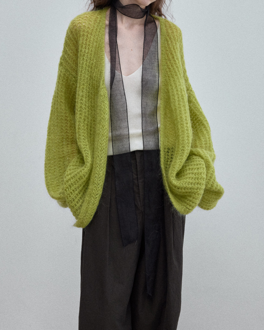 オーバースリーブニットカーディガン 10074