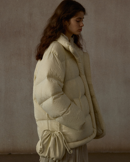 スタンドカラーシンプルミディコート 10306