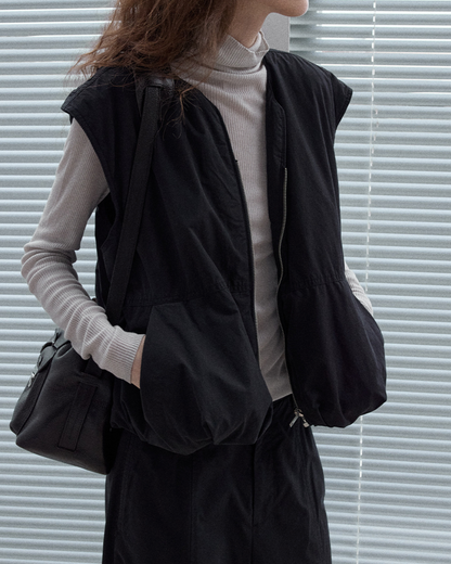 レイヤードジッパーベスト 10182