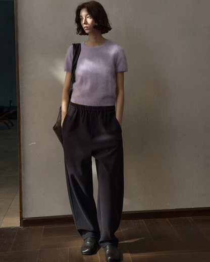 ミニマルウエストゴムワイドパンツ 10774