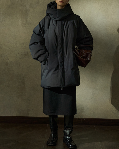 スタンドカラーミディダウンコート 10284