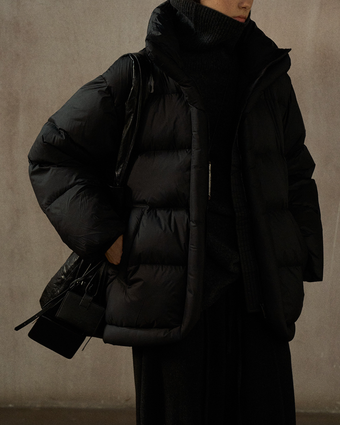 スタンドカラーミディコート 10269