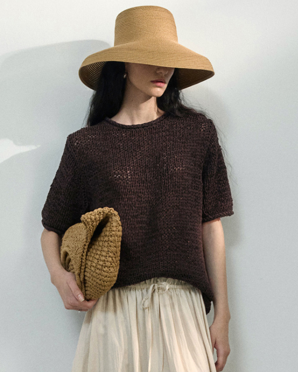 ハーフスリーブストラクチャーニット 10451