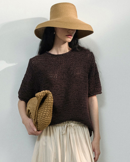 ハーフスリーブストラクチャーニット 10451