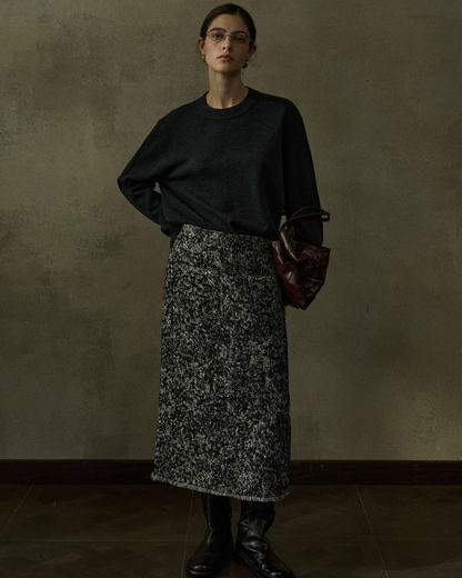 モノフォーム スリットツイードスカート 10442