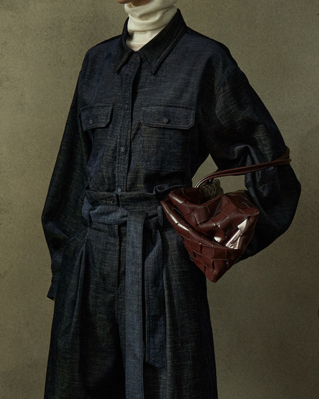 ツーカラーポケットシャツ 10219