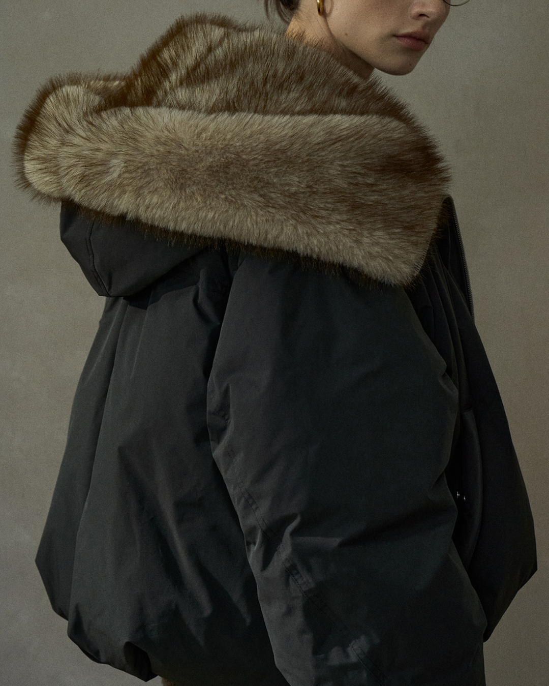 フェイクファーショートコート 10256