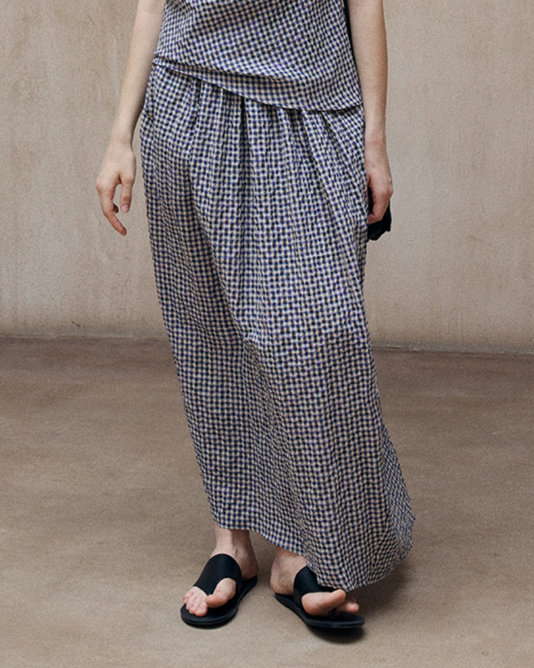 カーブフォルムチェックスカート 10506