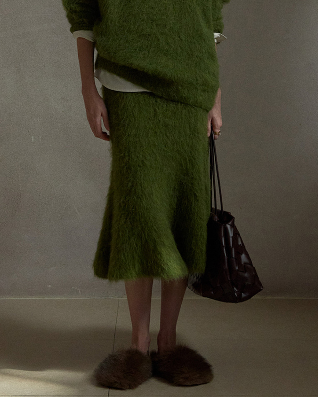 アシンメトリーフィッシュニットスカート 10402