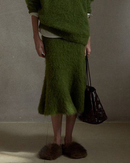 アシンメトリーフィッシュニットスカート 10402