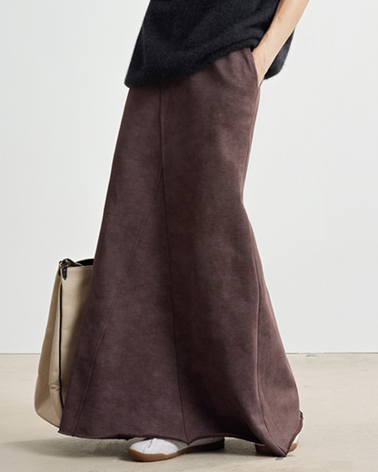 アシンメトリーデザインフレアロングスカート 10331