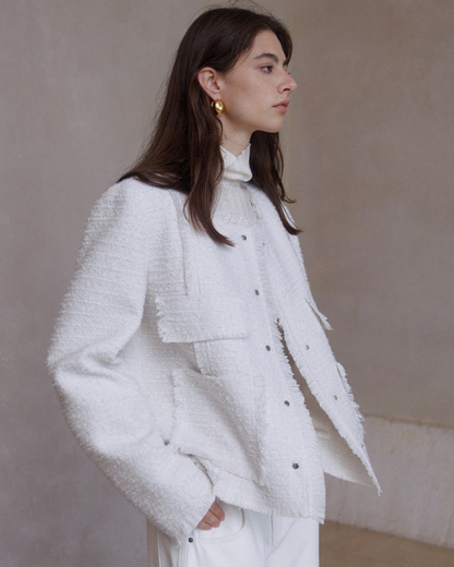 モードフリンジツイードジャケット 10413