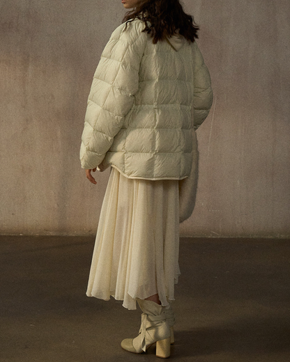 バイカラーリバーシブルダウンコート 10244