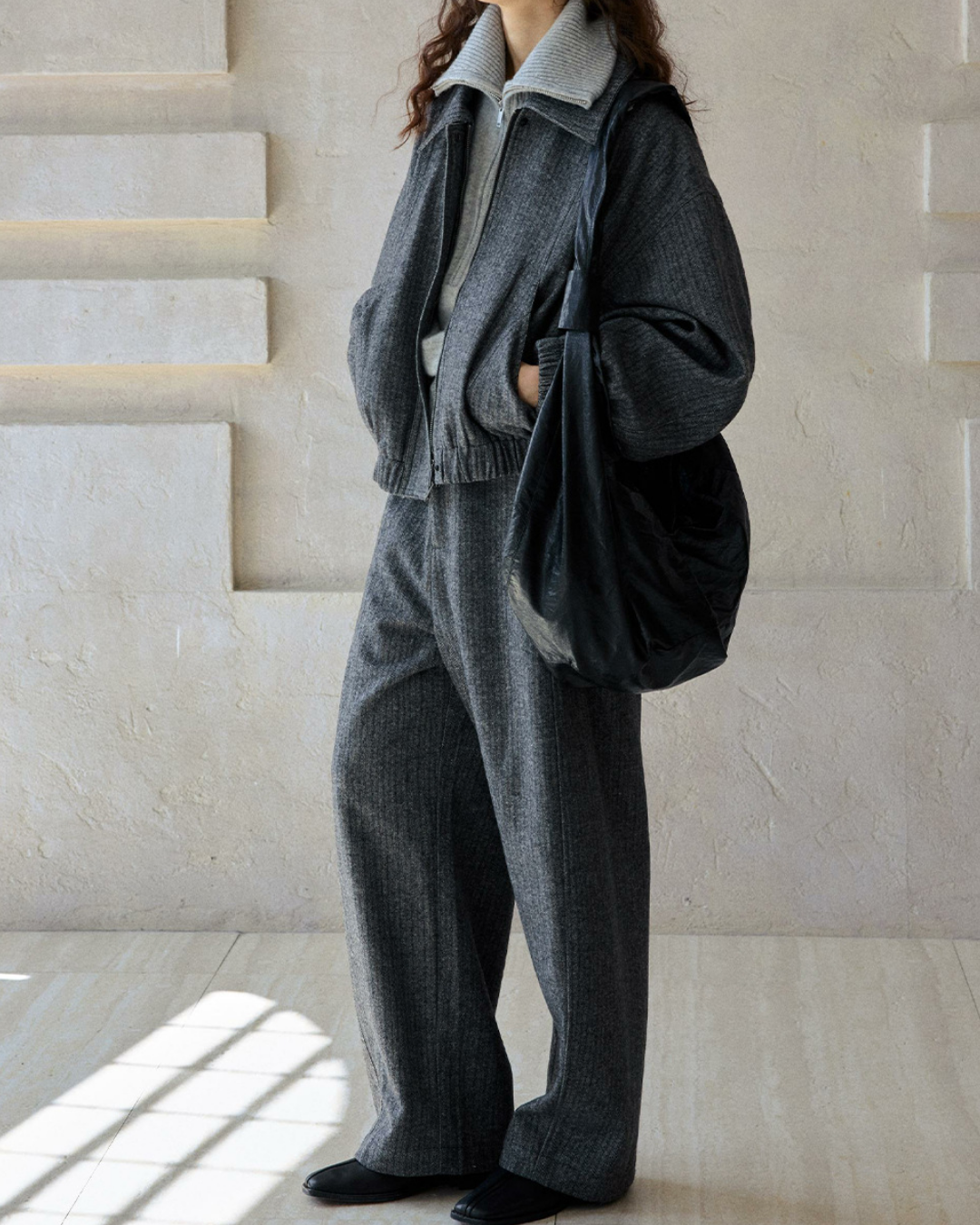 ドロップショルダーヘリンボーンジャケット 10186