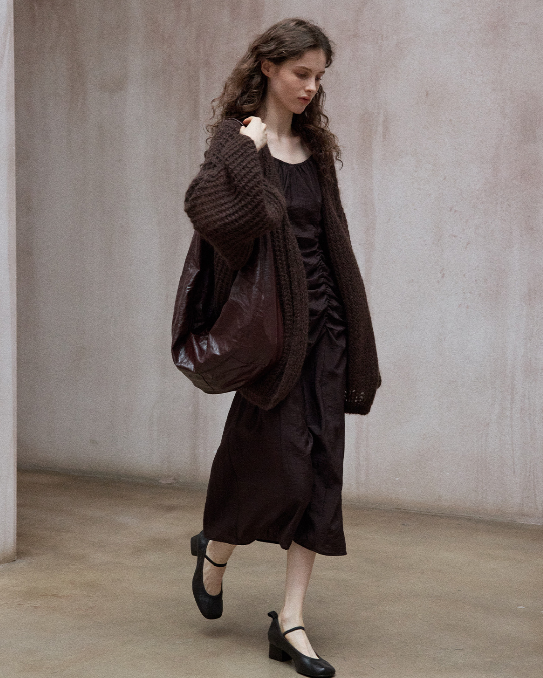 オフショルプリーツラインワンピース 10342