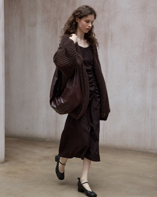 オフショルプリーツラインワンピース 10342