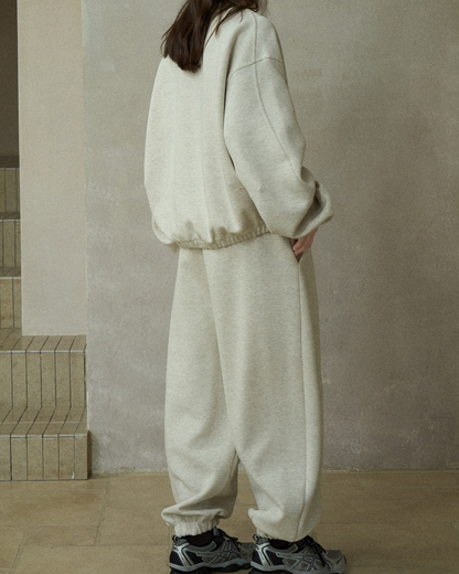 ラウンドネックドロップショルダースウェットプルオーバー 10223