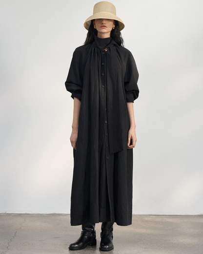 サイレントスカーフロングワンピース 10429